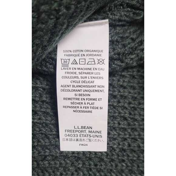 L.L. Bean Green Ribbed Pullover Sweater Size XL - Picture 7 of 8